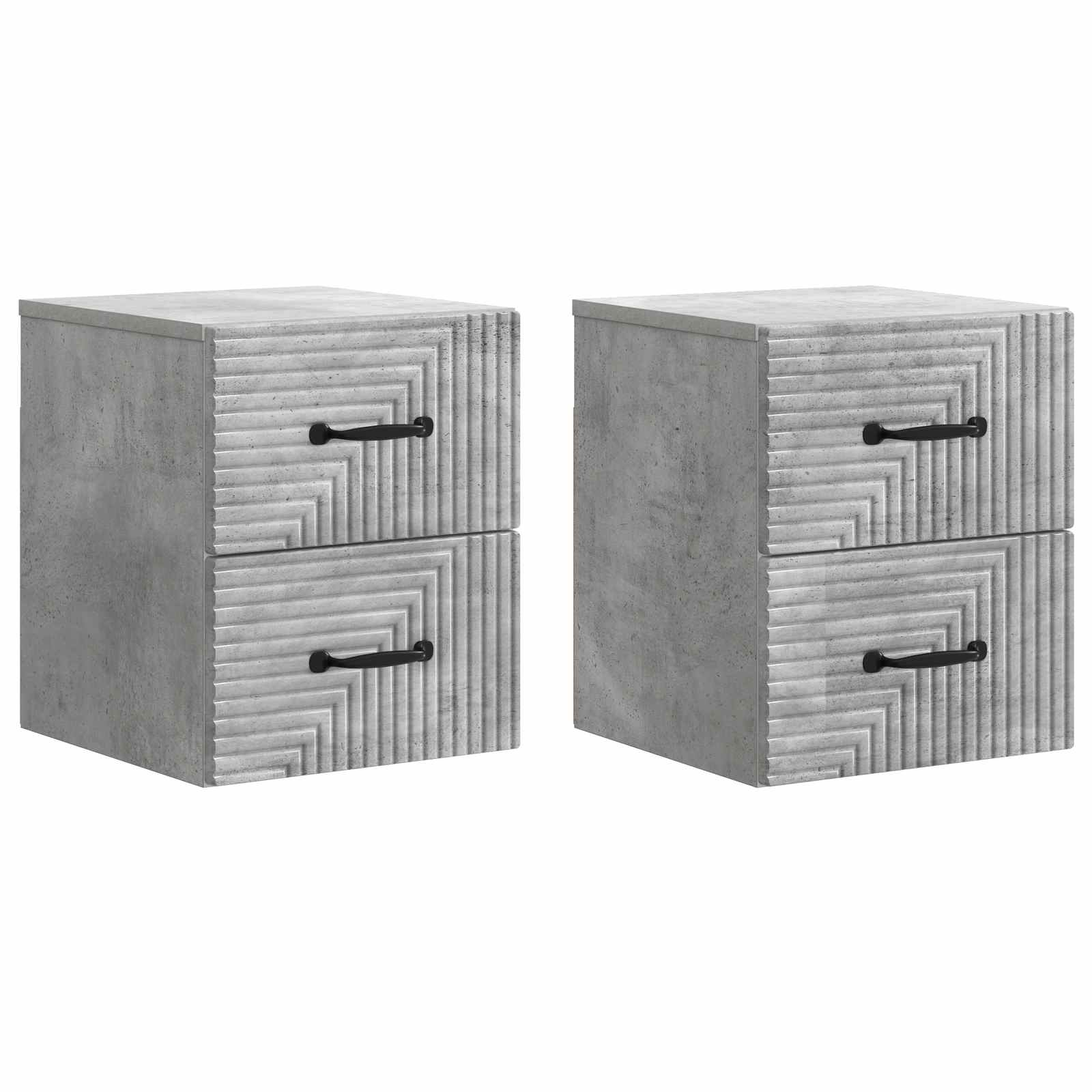 898642_1.jpg vidaXL Nástenná nočná skrinka 2 pcs Betónovo sivá 34,5 x 33 x 40 cm – Obrázok 1