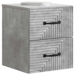 vidaXL Nástenná nočná skrinka 2 pcs Betónovo sivá 34,5 x 33 x 40 cm – Obrázok 2
