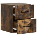 vidaXL Nástenná nočná skrinka 2 pcs Dymový dub 34,5 x 33 x 40 cm – Obrázok 4