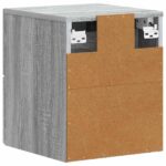 vidaXL Nástenná nočná skrinka 2 pcs Sivá sonoma 34,5 x 33 x 40 cm – Obrázok 7