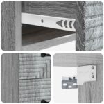 vidaXL Nástenná nočná skrinka 2 pcs Sivá sonoma 34,5 x 33 x 40 cm – Obrázok 8