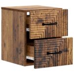 vidaXL Nástenná nočná skrinka Nástenný Staré drevo 34,5 x 33 x 40 cm – Obrázok 3