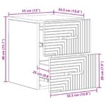 vidaXL Nástenná nočná skrinka 2 pcs Dub artisan 34,5 x 33 x 40 cm – Obrázok 10