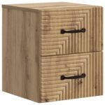vidaXL Nástenná nočná skrinka 2 pcs Dub artisan 34,5 x 33 x 40 cm – Obrázok 3