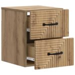 vidaXL Nástenná nočná skrinka 2 pcs Dub artisan 34,5 x 33 x 40 cm – Obrázok 4