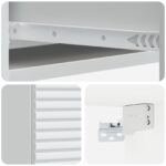 vidaXL Nástenný bočný stôl Biela 59 x 34,5 x 17 cm Kompozitné drevo – Obrázok 7
