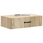 vidaXL Nástenný bočný stôl Dub sonoma 59 x 34,5 x 17 cm – Obrázok 2