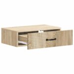 vidaXL Nástenný bočný stôl Dub sonoma 59 x 34,5 x 17 cm – Obrázok 3