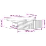 vidaXL Nástenný bočný stôl Dub sonoma 59 x 34,5 x 17 cm – Obrázok 8