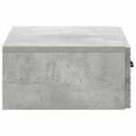 vidaXL Nástenný bočný stôl Betónovo sivá 59 x 34,5 x 17 cm – Obrázok 5
