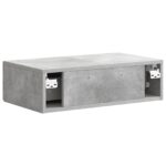 vidaXL Nástenný bočný stôl Betónovo sivá 59 x 34,5 x 17 cm – Obrázok 6