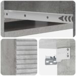 vidaXL Nástenný bočný stôl Betónovo sivá 59 x 34,5 x 17 cm – Obrázok 7