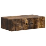 vidaXL Nástenný bočný stôl Dymový dub 59 x 34,5 x 17 cm