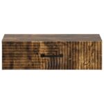 vidaXL Nástenný bočný stôl Dymový dub 59 x 34,5 x 17 cm – Obrázok 4