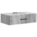 vidaXL Nástenný bočný stôl Sivá sonoma 59 x 34,5 x 17 cm – Obrázok 2