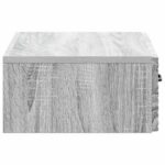 vidaXL Nástenný bočný stôl Sivá sonoma 59 x 34,5 x 17 cm – Obrázok 5
