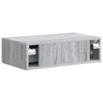 vidaXL Nástenný bočný stôl Sivá sonoma 59 x 34,5 x 17 cm – Obrázok 6