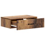 vidaXL Nástenný bočný stôl Staré drevo 59 x 34,5 x 17 cm – Obrázok 3