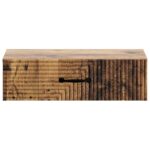vidaXL Nástenný bočný stôl Staré drevo 59 x 34,5 x 17 cm – Obrázok 4