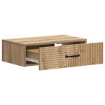 vidaXL Nástenný bočný stôl Dub artisan 59 x 34,5 x 17 cm – Obrázok 3