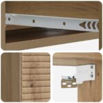 vidaXL Nástenný bočný stôl Dub artisan 59 x 34,5 x 17 cm – Obrázok 7