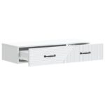 vidaXL Nástenný bočný stôl Biela 87,5 x 34,5 x 17 cm Kompozitné drevo – Obrázok 3