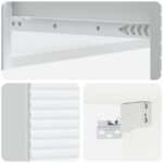 vidaXL Nástenný bočný stôl Biela 87,5 x 34,5 x 17 cm Kompozitné drevo – Obrázok 7