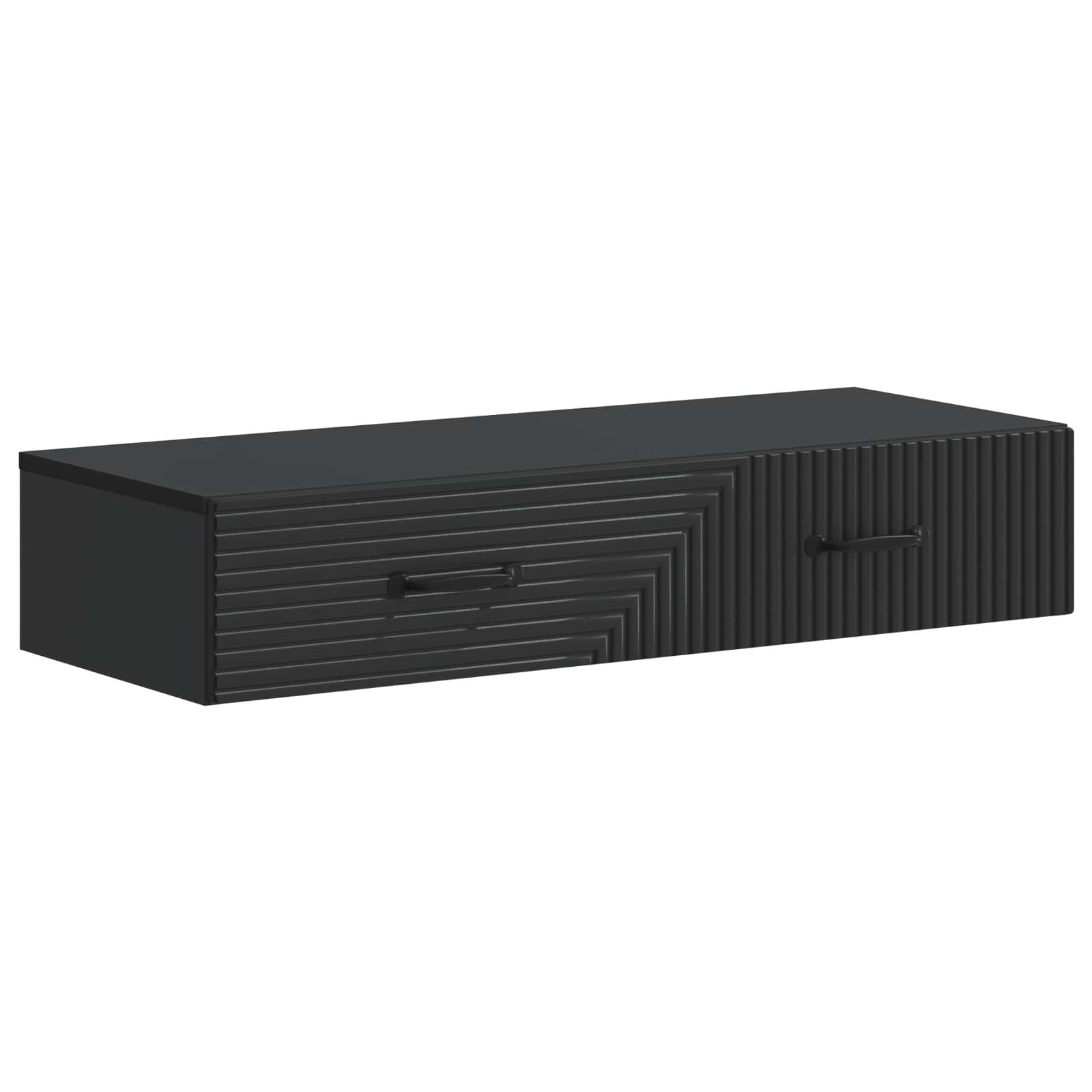 898666_1.jpg vidaXL Nástenný bočný stôl Čierna 87,5 x 34,5 x 17 cm Kompozitné drevo – Obrázok 1