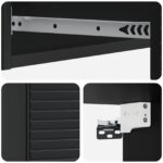 vidaXL Nástenný bočný stôl Čierna 87,5 x 34,5 x 17 cm Kompozitné drevo – Obrázok 7