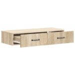 vidaXL Nástenný bočný stôl Dub sonoma 87,5 x 34,5 x 17 cm – Obrázok 3