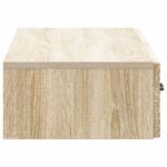 vidaXL Nástenný bočný stôl Dub sonoma 87,5 x 34,5 x 17 cm – Obrázok 5