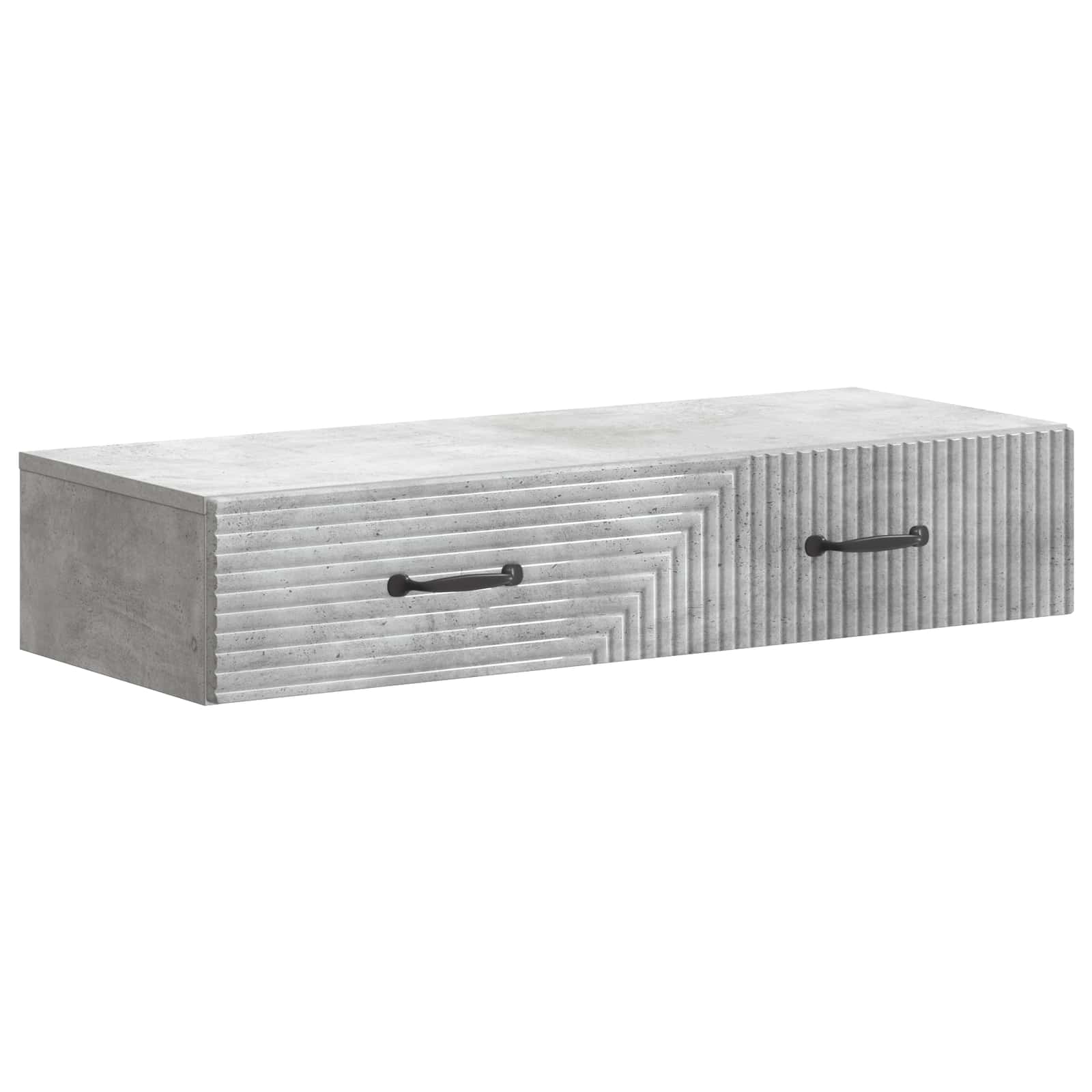 898668_1.jpg vidaXL Nástenný bočný stôl Betónovo sivá 87,5 x 34,5 x 17 cm – Obrázok 1