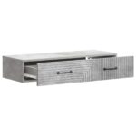 vidaXL Nástenný bočný stôl Betónovo sivá 87,5 x 34,5 x 17 cm – Obrázok 3