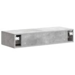 vidaXL Nástenný bočný stôl Betónovo sivá 87,5 x 34,5 x 17 cm – Obrázok 6