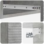 vidaXL Nástenný bočný stôl Betónovo sivá 87,5 x 34,5 x 17 cm – Obrázok 7