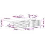 vidaXL Nástenný bočný stôl Betónovo sivá 87,5 x 34,5 x 17 cm – Obrázok 8