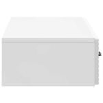 vidaXL Nástenný bočný stôl Biela s vysokým leskom 87,5 x 34,5 x 17 cm – Obrázok 5