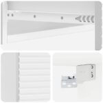 vidaXL Nástenný bočný stôl Biela s vysokým leskom 87,5 x 34,5 x 17 cm – Obrázok 7