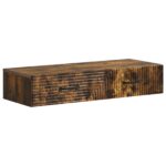 vidaXL Nástenný bočný stôl Dymový dub 87,5 x 34,5 x 17 cm