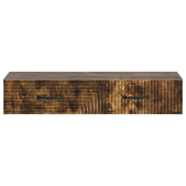 vidaXL Nástenný bočný stôl Dymový dub 87,5 x 34,5 x 17 cm – Obrázok 4