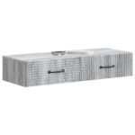 vidaXL Nástenný bočný stôl Sivá sonoma 87,5 x 34,5 x 17 cm – Obrázok 2