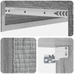 vidaXL Nástenný bočný stôl Sivá sonoma 87,5 x 34,5 x 17 cm – Obrázok 7