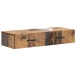 vidaXL Nástenný bočný stôl Staré drevo 87,5 x 34,5 x 17 cm – Obrázok 2