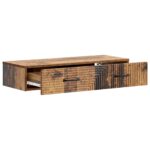 vidaXL Nástenný bočný stôl Staré drevo 87,5 x 34,5 x 17 cm – Obrázok 3