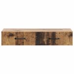 vidaXL Nástenný bočný stôl Staré drevo 87,5 x 34,5 x 17 cm – Obrázok 4