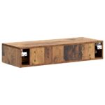 vidaXL Nástenný bočný stôl Staré drevo 87,5 x 34,5 x 17 cm – Obrázok 6