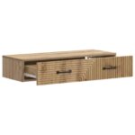 vidaXL Nástenný bočný stôl Dub artisan 87,5 x 34,5 x 17 cm – Obrázok 3