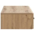 vidaXL Nástenný bočný stôl Dub artisan 87,5 x 34,5 x 17 cm – Obrázok 5