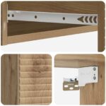 vidaXL Nástenný bočný stôl Dub artisan 87,5 x 34,5 x 17 cm – Obrázok 7