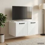 vidaXL Nástenná TV skrinka Biela 59,5 x 41 x 30 cm Kompozitné drevo – Obrázok 4